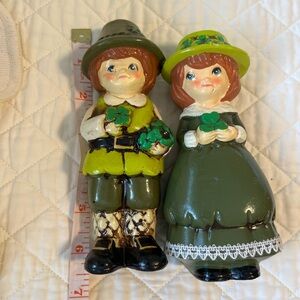 Napcoware Japan St Patrick's Day Man and Woman Figurine Pair